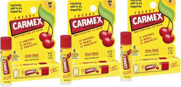 Carmex Lip Balm spf 15 Cherry x 3 - Pronta entrega